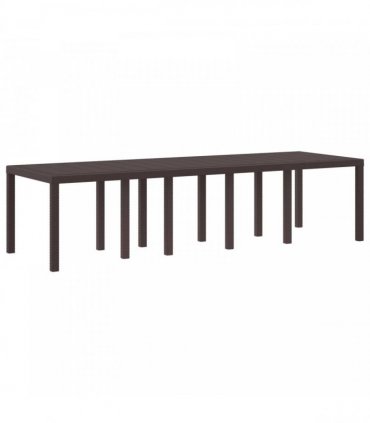vidaXL Garden Table Brown 300 x 100 x 73 cm Poly Rattan