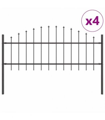 vidaXL Garden Fence Woerden 4 pcs Grey