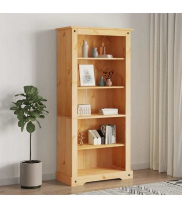 vidaXL 5-Tier Bookcase Mexican Pine Corona Range 80x40x170 cm