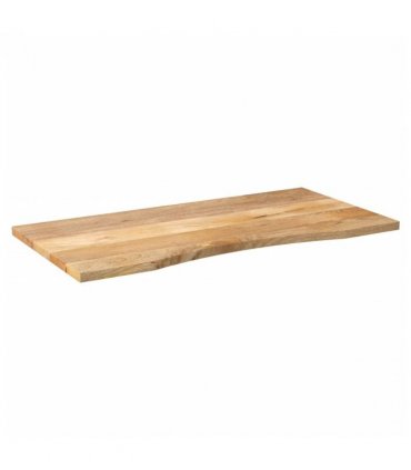 vidaXL Desk Top with Curve 120x60x2.5 cm Solid Wood Rough Mango
