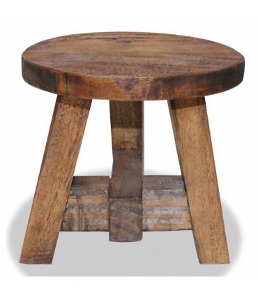 vidaXL Stool Solid Mahogany Wood
