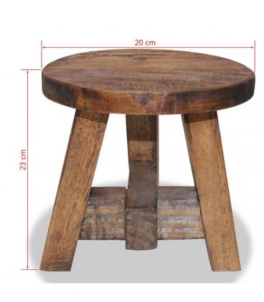 vidaXL Stool Solid Mahogany Wood