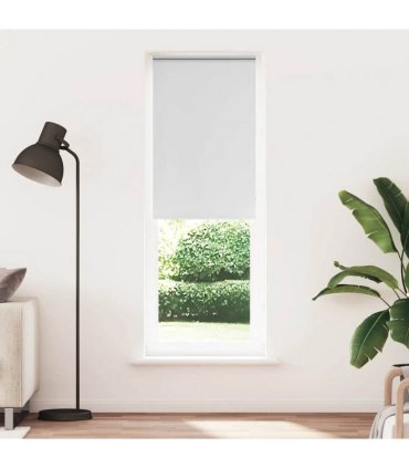 vidaXL Roller Blind Blackout White 85x210 cm Fabric Width 80.7 cm Polyester