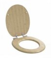 vidaXL Soft-Close Toilet Seat Light Bamboo Color 44 x 38 cm MDF board