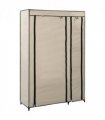 vidaXL Folding Wardrobe Cream 110x45x175 cm Fabric