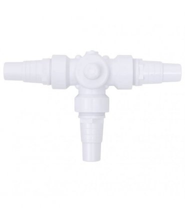 vidaXL Swimming Pool 3-Way Ball Valve White and Black