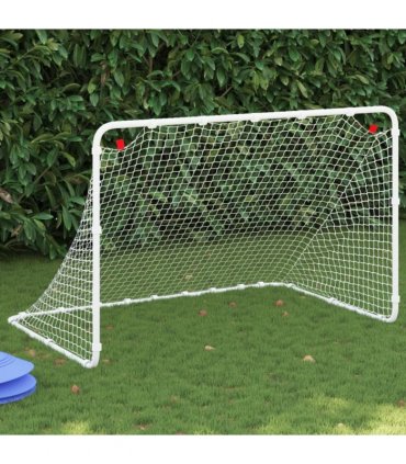 vidaXL Soccer Goal White 122x81x81 cm Steel