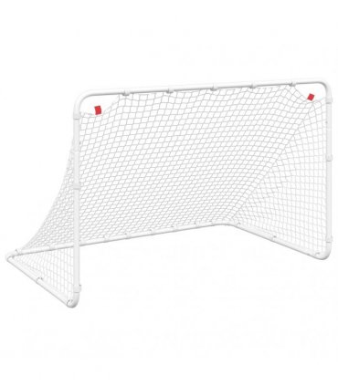 vidaXL Soccer Goal White 122x81x81 cm Steel