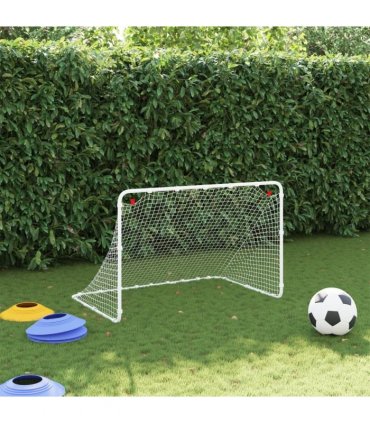 vidaXL Soccer Goal White 122x81x81 cm Steel