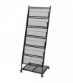 vidaXL Magazine Rack 47.5x43x133 cm Black A4