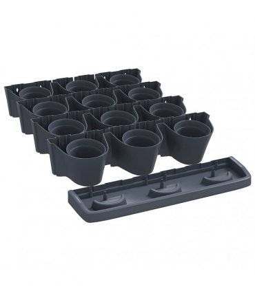 vidaXL Vertical Garden Plant Set 12 pcs Anthracite Polypropylene