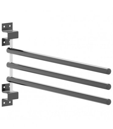 vidaXL Saddle Pad Rack 3 Arms Black Iron