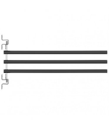 vidaXL Saddle Pad Rack 3 Arms Black Iron