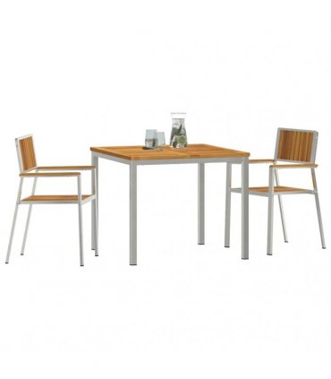 vidaXL Outdoor Dining Set 3 pcs Brown Solid Acacia Wood