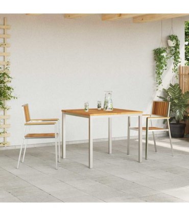 vidaXL Outdoor Dining Set 3 pcs Brown Solid Acacia Wood