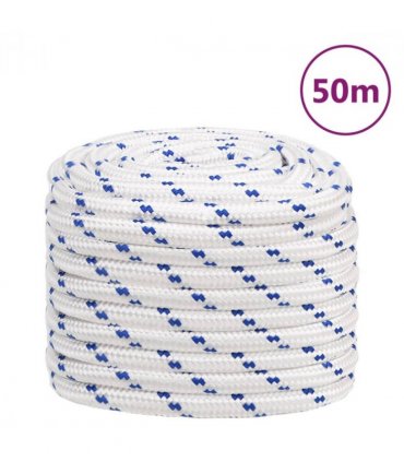 vidaXL Boat Rope White 20 mm 50 m Polypropylene