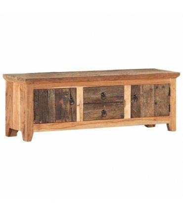 vidaXL TV Cabinet 120x30x40 cm Solid Acacia Wood and Reclaimed Wood