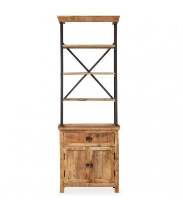 vidaXL Sideboard with Shelves Solid Mango Wood 65x30x180 cm