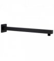 vidaXL Shower Support Arm Square Stainless Steel 201 Black 40 cm