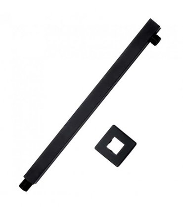 vidaXL Shower Support Arm Square Stainless Steel 201 Black 40 cm