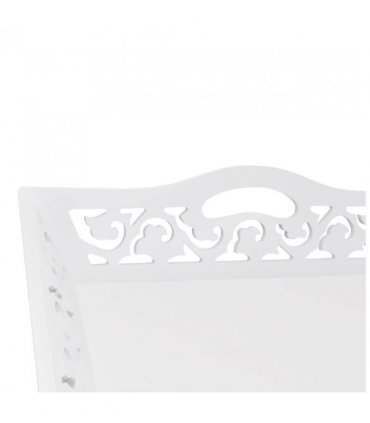 vidaXL Side Table with Tray White