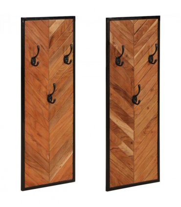 vidaXL Coat Racks 2 pcs 35x1x90 cm Solid Wood Acacia