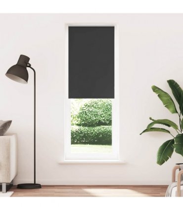 vidaXL Roller Blind Blackout Black 70x210 cm Fabric Width 65.7 cm Polyester