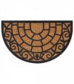 vidaXL Door Mat Half Round 45x75 cm Rubber and Coir