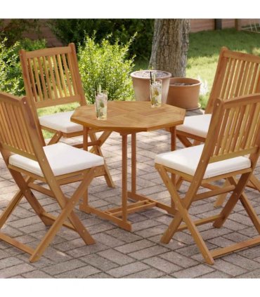 vidaXL Table Top 70x70x2.5 cm Octagonal Solid Wood Teak