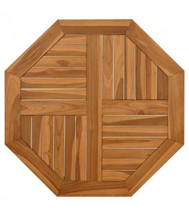 vidaXL Table Top 70x70x2.5 cm Octagonal Solid Wood Teak