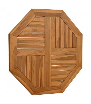 vidaXL Table Top 70x70x2.5 cm Octagonal Solid Wood Teak