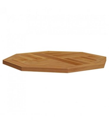 vidaXL Table Top 70x70x2.5 cm Octagonal Solid Wood Teak