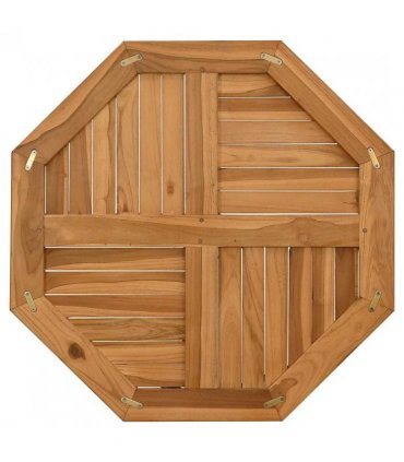 vidaXL Table Top 70x70x2.5 cm Octagonal Solid Wood Teak
