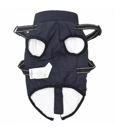 vidaXL Dog Coat Navy Blue L24