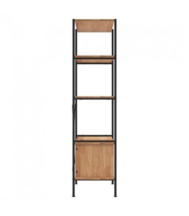 vidaXL 5-Tier Shelving Unit with Cabinet 80x40x163 cm Steel and Engineered Wood