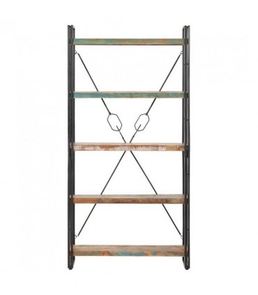 vidaXL 5-Tier Bookcase 90x30x180 cm Solid Reclaimed Wood