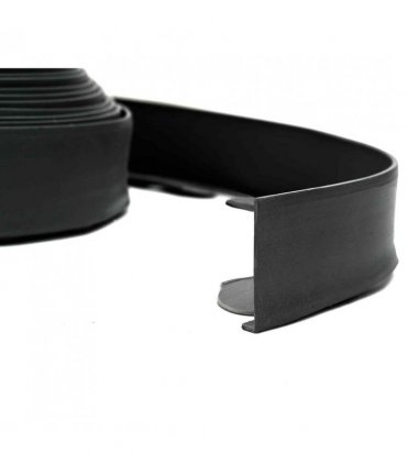 vidaXL Lawn Edgings Black 3000 x 4 x 5 cm Plastic