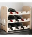 vidaXL Wine Rack 43x25x37 cm Solid Wood Pine