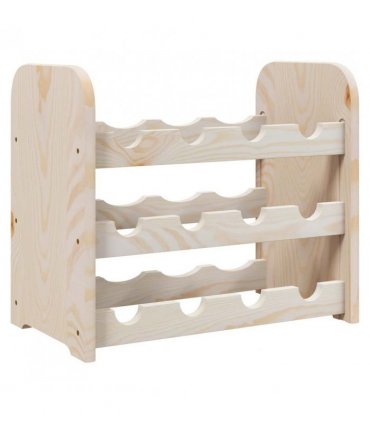 vidaXL Wine Rack 43x25x37 cm Solid Wood Pine