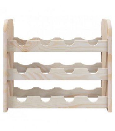 vidaXL Wine Rack 43x25x37 cm Solid Wood Pine