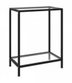 vidaXL Console Table Transparent 60x35x75 cm Tempered Glass