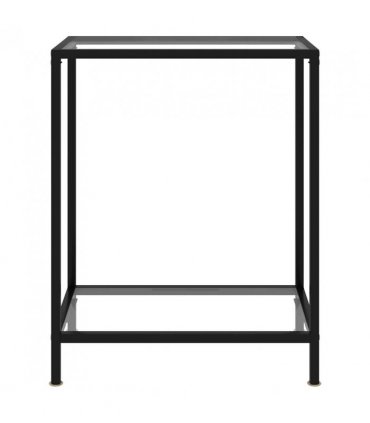 vidaXL Console Table Transparent 60x35x75 cm Tempered Glass