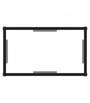 vidaXL Console Table Transparent 60x35x75 cm Tempered Glass
