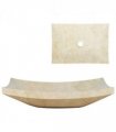 vidaXL Sink 50x35x12 cm Marble Cream