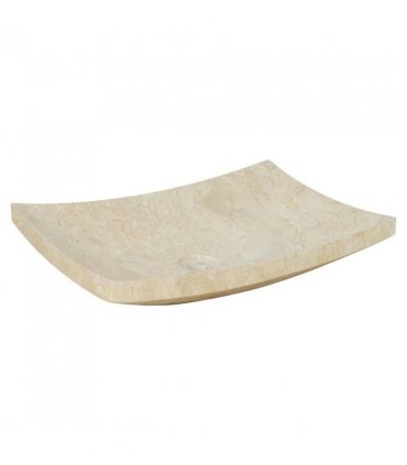 vidaXL Sink 50x35x12 cm Marble Cream