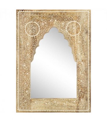 vidaXL Hand Painted Mirror 40x55 cm Solid Mango Wood