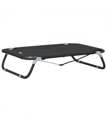 vidaXL Dog Bed Foldable Anthracite Oxford Fabric and Steel