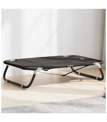 vidaXL Dog Bed Foldable Anthracite Oxford Fabric and Steel