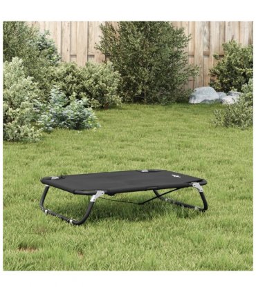 vidaXL Dog Bed Foldable Anthracite Oxford Fabric and Steel