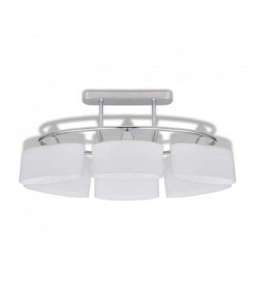 vidaXL Ceiling Lamp with Ellipsoid Glass Shades 4 pcs E14